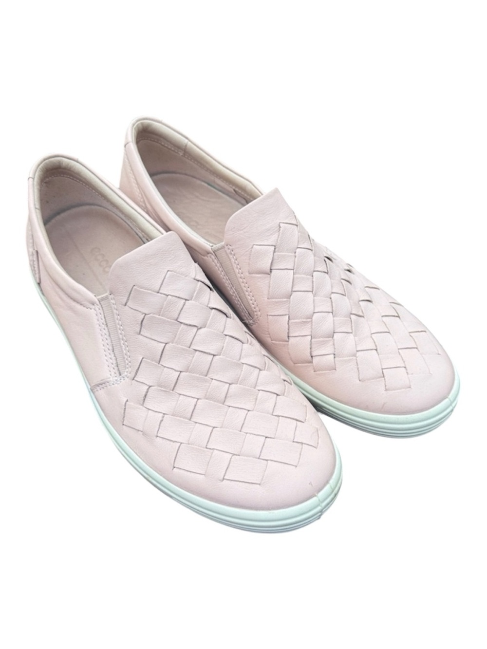 Ecco Soft 7 Leather Slip On Sneakers Pink Size 39